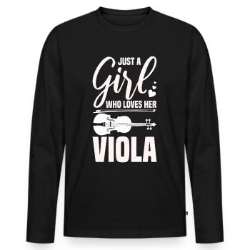 Bratsche - Männer Premium Bio Langarmshirt - Schwarz - Vorne - Nico (187cm)