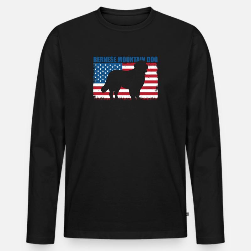 Berner Sennenhund - Männer Premium Bio Langarmshirt - Schwarz