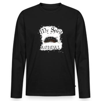 Kellerassel my Spirit Animal Armadillidiidae Insek - Männer Premium Bio Langarmshirt - Schwarz - Vorne - Nico (187cm)