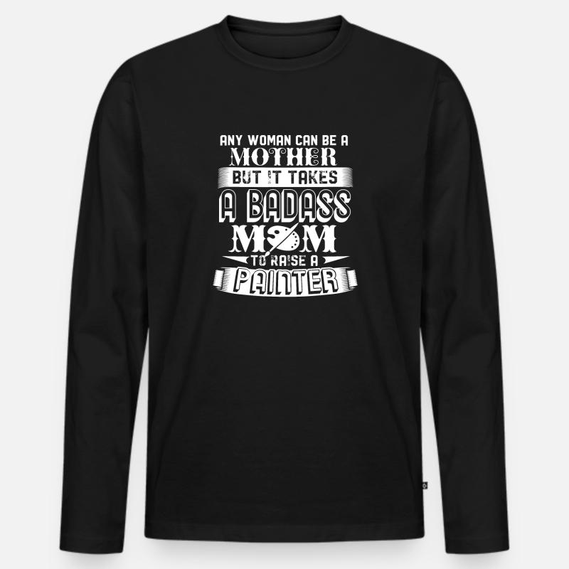 Painter Painter Mom - Men's Premium Organic Long Sleeve Shirt - black
