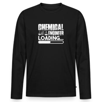 Chemieingenieur Chemieingenieur Laden - Männer Premium Bio Langarmshirt - Schwarz - Vorne - Nico (187cm)