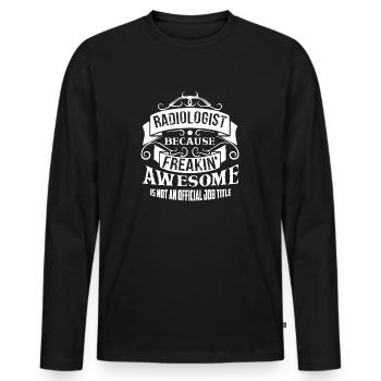 Radiologist Radiologist Job Title - Men's Premium Organic Long Sleeve Shirt - black - Front - Nico (187cm)