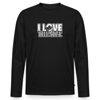 Acteurs acteurs Love Theatre - T-shirt manches longues Premium bio Homme - noir - Devant - Nico (187cm)