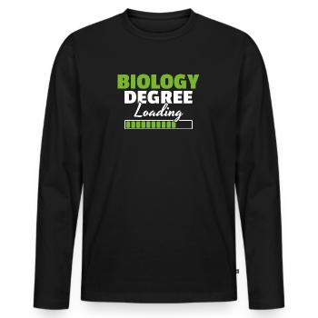 Biologie Biologe Biologin Biologielabor Degree - Männer Premium Bio Langarmshirt - Schwarz - Vorne - Nico (187cm)