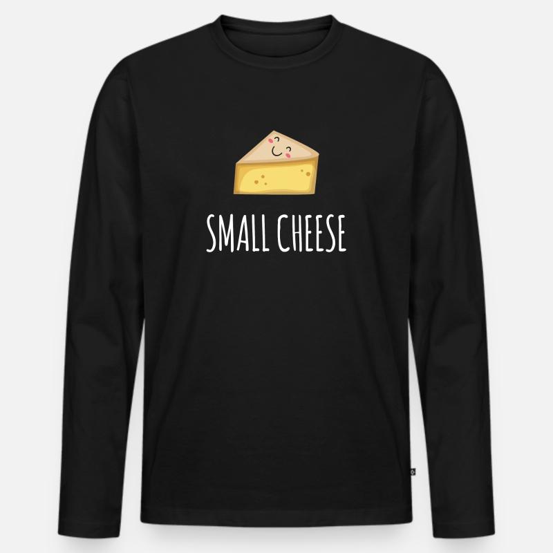 Kleiner Käse - Männer Premium Bio Langarmshirt - Schwarz