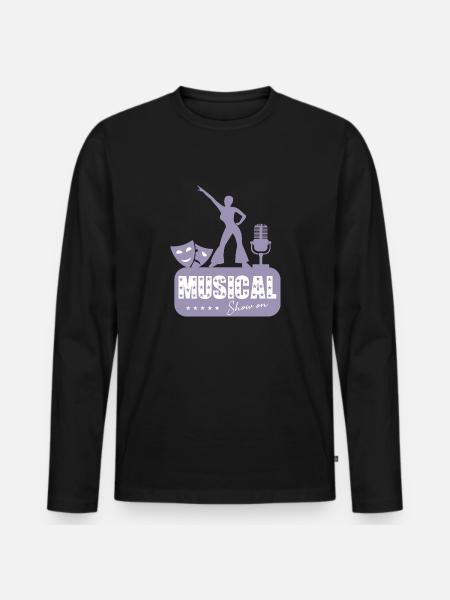 Musical voice act dance - Men's Premium Organic Long Sleeve Shirt - black