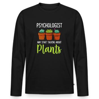 Psychology psychologist therapist gift psyche - Men's Premium Organic Long Sleeve Shirt - black - Front - Nico (187cm)