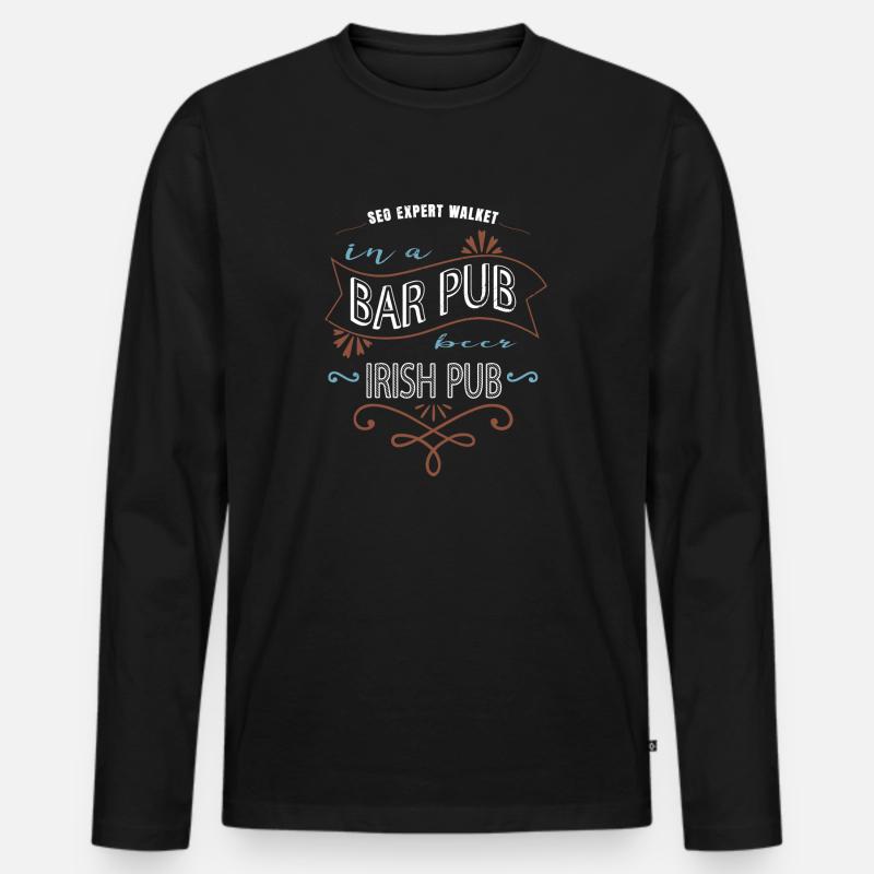 jokes computers computer science - Männer Premium Bio Langarmshirt - Schwarz