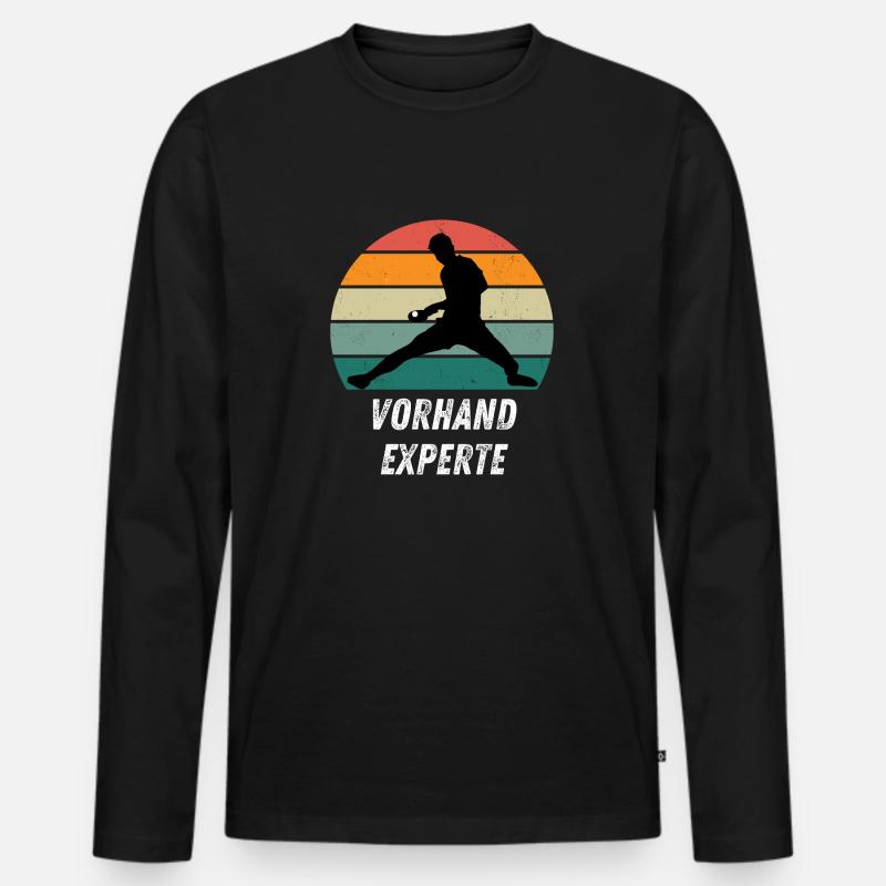 Vorhandexperte - Männer Premium Bio Langarmshirt - Schwarz