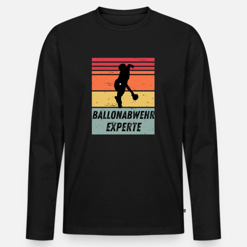 Ballonabwehrexperte - Männer Premium Bio Langarmshirt - Schwarz
