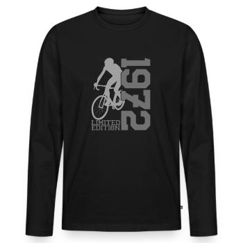 Édition limitée de 1972 - Bicycle Flair - T-shirt manches longues Premium bio Homme - noir - Devant - Nico (187cm)