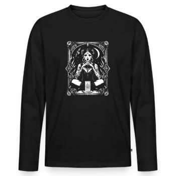 Victorian Tarot Chart - Men's Premium Organic Long Sleeve Shirt - black - Front - Nico (187cm)