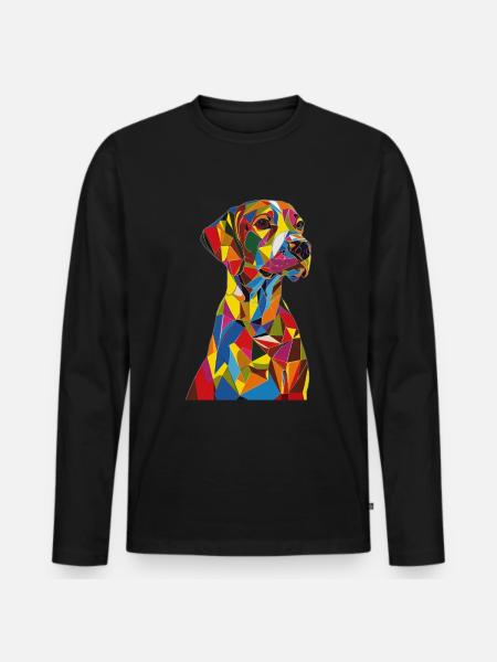 Dog - Men's Premium Organic Long Sleeve Shirt - black