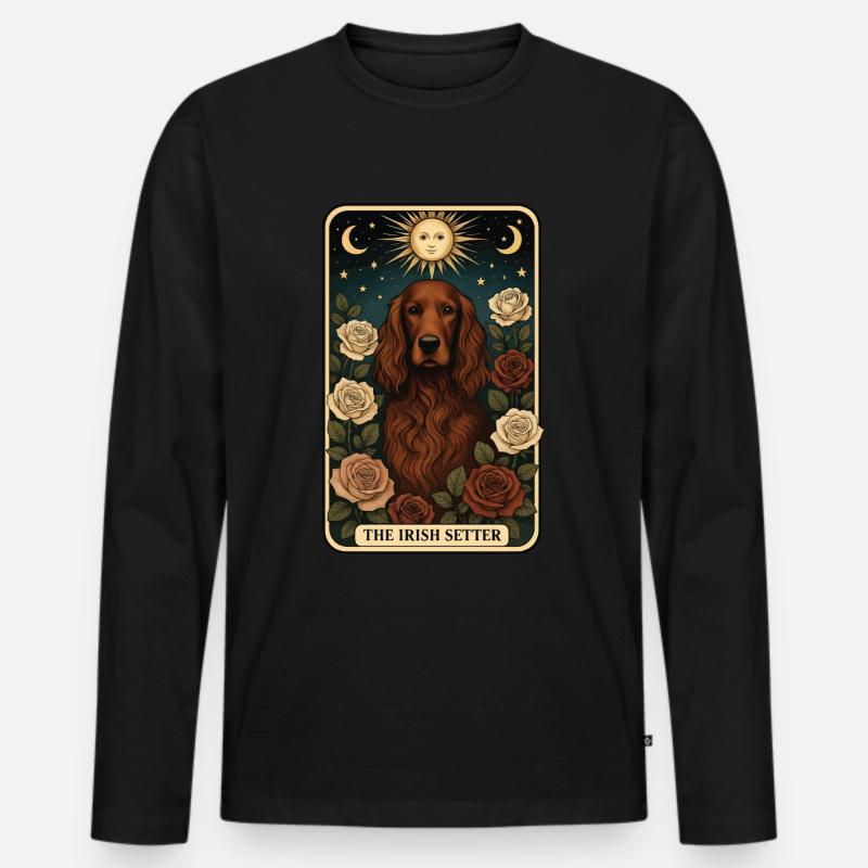 Irish Setter - Männer Premium Bio Langarmshirt - Schwarz
