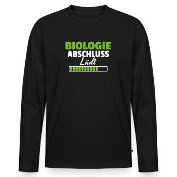 Biologie Student Biologiestudent Biologe Geschenk - Männer Premium Bio Langarmshirt - Schwarz - Vorne - Nico (187cm)