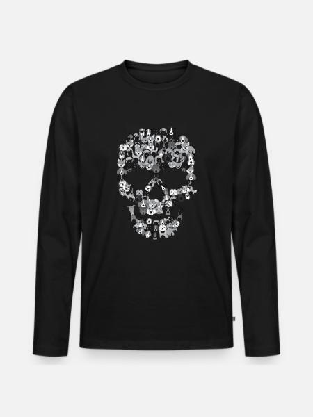 Skull dogs - Men's Premium Organic Long Sleeve Shirt - black