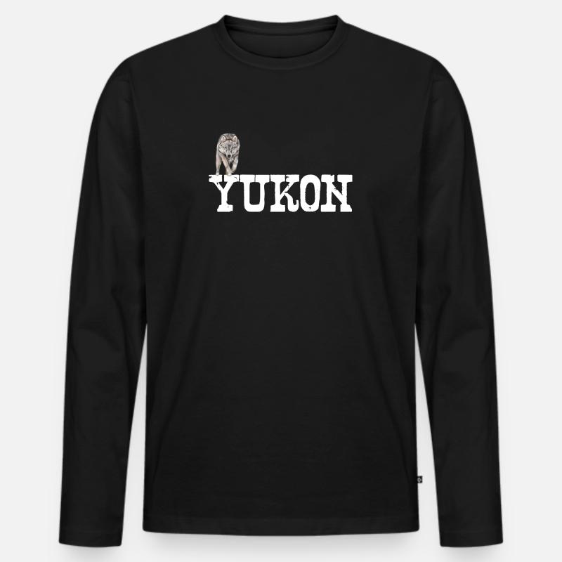 Yukon - Männer Premium Bio Langarmshirt - Schwarz