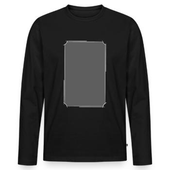 Gabarit de cadre. Pierre tombale / gothique / Style Vampire. - T-shirt manches longues Premium bio Homme - noir - Devant - Nico (187cm)