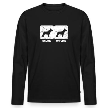 Bull terrier - Men's Premium Organic Long Sleeve Shirt - black - Front - Nico (187cm)
