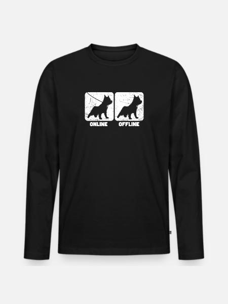 Cairn Terrier - Männer Premium Bio Langarmshirt - Schwarz
