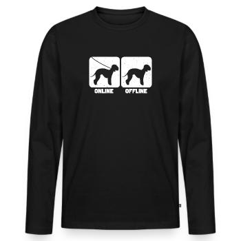 Bedlington Terrier - Männer Premium Bio Langarmshirt - Schwarz - Vorne - Nico (187cm)