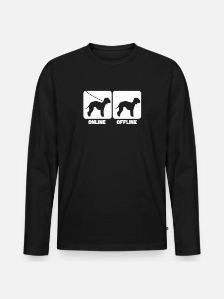 Bedlington Terrier - Men's Premium Organic Long Sleeve Shirt - black