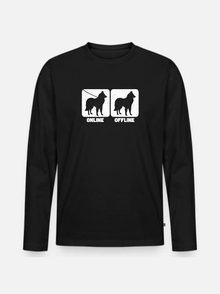 Belgian Shepherd - Men's Premium Organic Long Sleeve Shirt - black