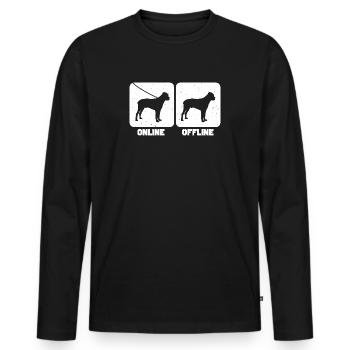 Cane corso - T-shirt manches longues Premium bio Homme - noir - Devant - Nico (187cm)