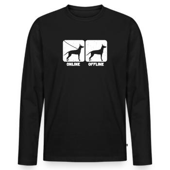 Cirneco dell Etna - Männer Premium Bio Langarmshirt - Schwarz - Vorne - Nico (187cm)