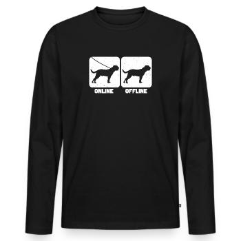 Dogue de Bordeaux - T-shirt manches longues Premium bio Homme - noir - Devant - Nico (187cm)