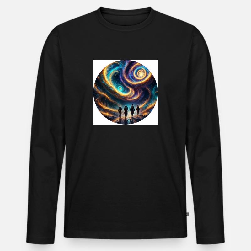 zukunft - Männer Premium Bio Langarmshirt - Schwarz