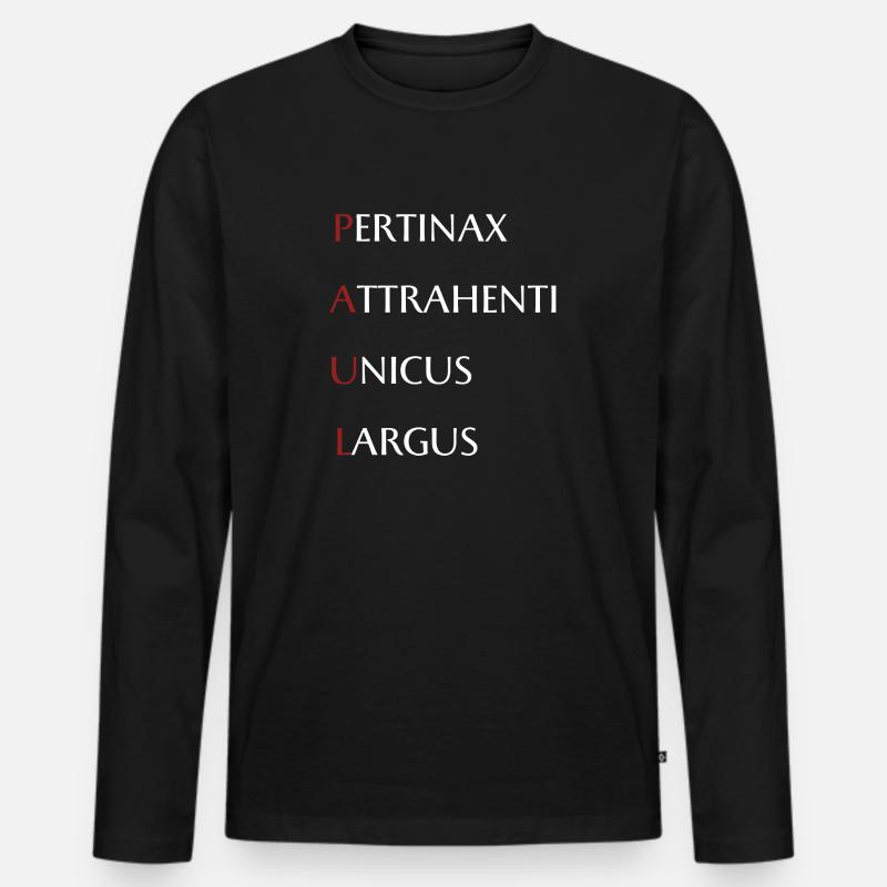 Paul - Männer Premium Bio Langarmshirt - Schwarz