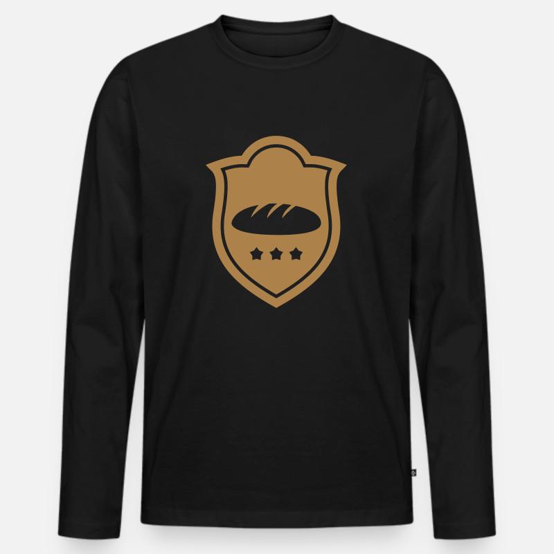 Baker / Bäcker / Boulanger - Männer Premium Bio Langarmshirt - Schwarz