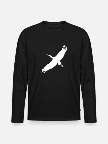 stork - Men's Premium Organic Long Sleeve Shirt - black