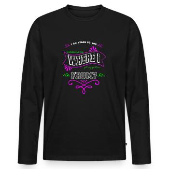 cool birthday present idea birthday present - Men's Premium Organic Long Sleeve Shirt - black - Front - Nico (187cm)