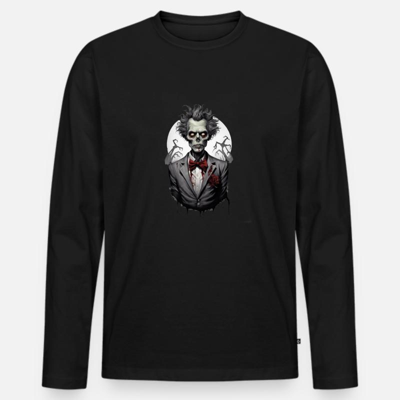 ZOMBIE im Kostüm 4 - Männer Premium Bio Langarmshirt - Schwarz