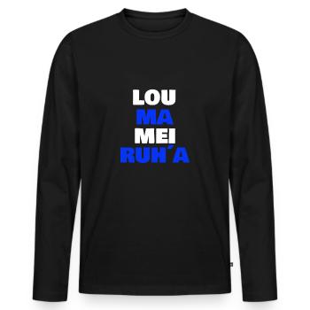 Design Lou ma mei Ruha - Men's Premium Organic Long Sleeve Shirt - black - Front - Nico (187cm)