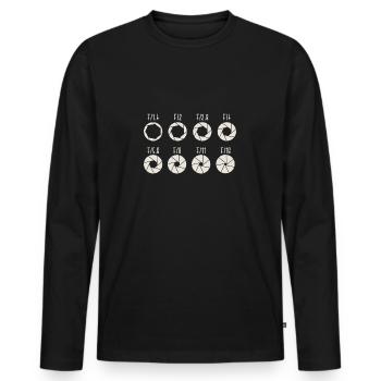 Blende Blendeneinstellung Spiegelreflex Geschenk - Männer Premium Bio Langarmshirt - Schwarz - Vorne - Nico (187cm)