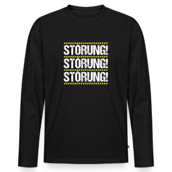 Triebfahrzeugführer Lokführer Lokomotivführer - Männer Premium Bio Langarmshirt - Schwarz - Vorne - Nico (187cm)