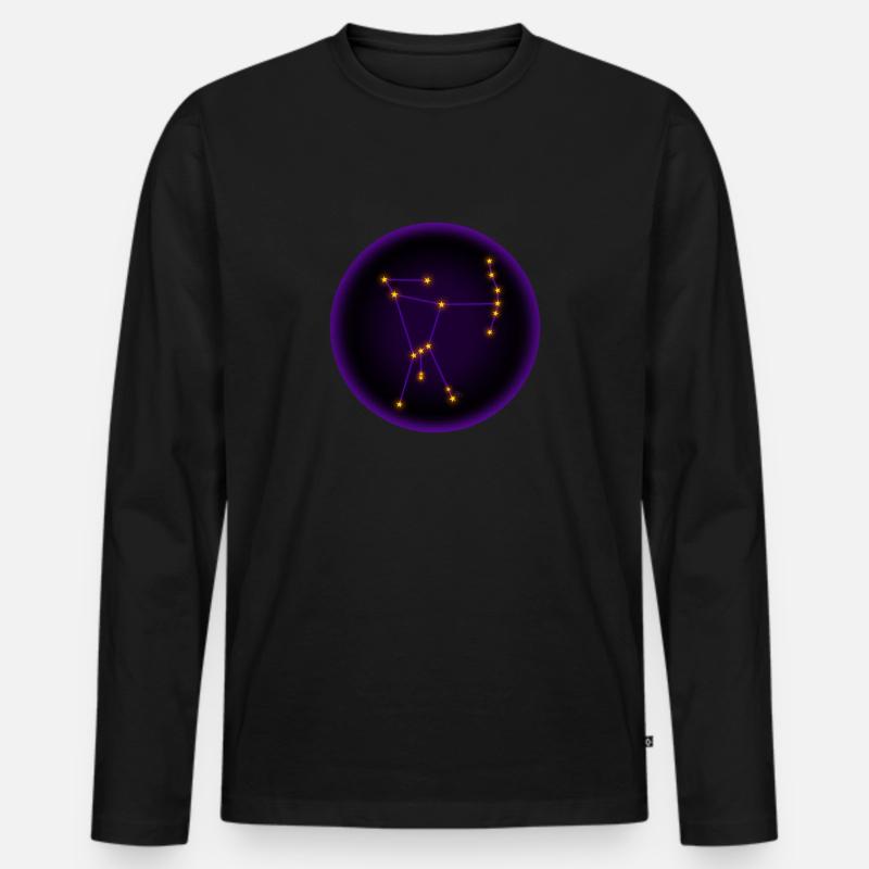 Orion als Bogenschütze - Männer Premium Bio Langarmshirt - Schwarz