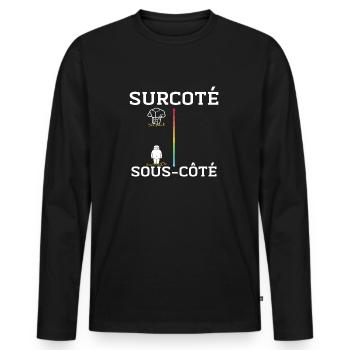 Surcoté Six pack Sous côté Six MacDo - T-shirt manches longues Premium bio Homme - noir - Devant - Nico (187cm)