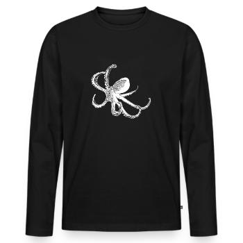Octopus - Octopus - Men's Premium Organic Long Sleeve Shirt - black - Front - Nico (187cm)