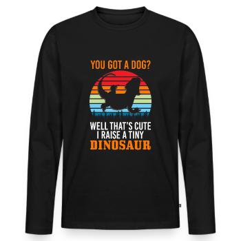 Lizard Terrarium Bartagam - Men's Premium Organic Long Sleeve Shirt - black - Front - Nico (187cm)