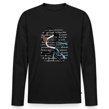 Road Bike Bike Retro Design - Men's Premium Organic Long Sleeve Shirt - black - Front - Nico (187cm)