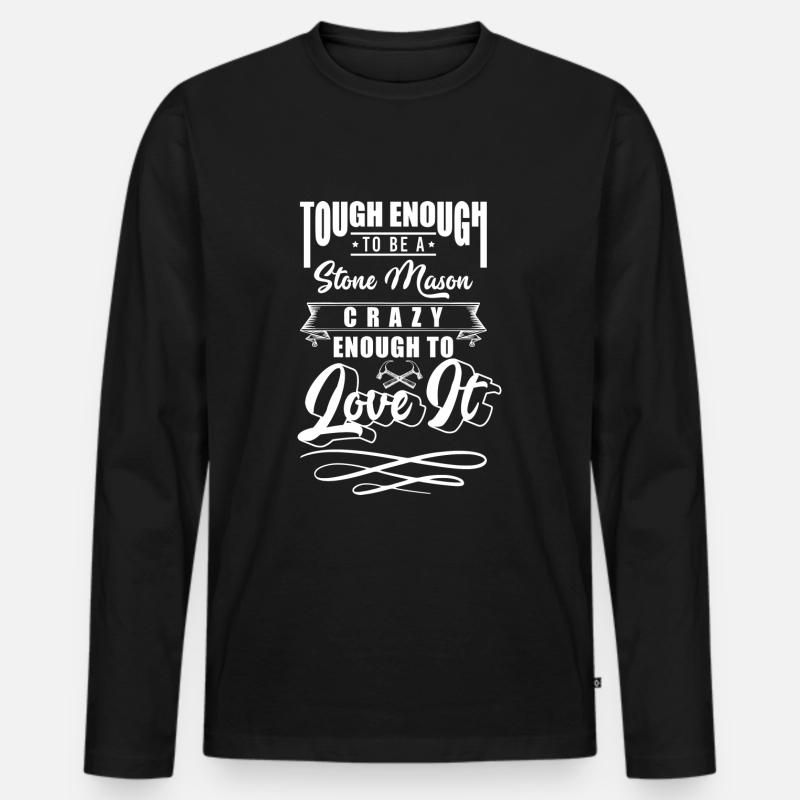 Handwerker Bildhauer - Männer Premium Bio Langarmshirt - Schwarz