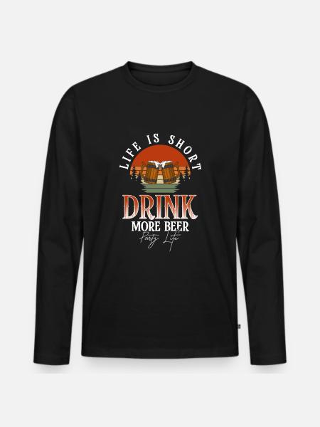 Celebration Birthday Drink Celebrate - Men's Premium Organic Long Sleeve Shirt - black