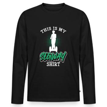Activités amusantes de conduite en scooter - T-shirt manches longues Premium bio Homme - noir - Devant - Nico (187cm)