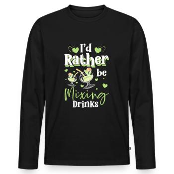 Barkeeper Alkohol Mixer - Männer Premium Bio Langarmshirt - Schwarz - Vorne - Nico (187cm)