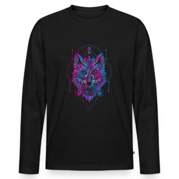 Rune Symbols Religion Dream Catcher - Men's Premium Organic Long Sleeve Shirt - black - Front - Nico (187cm)