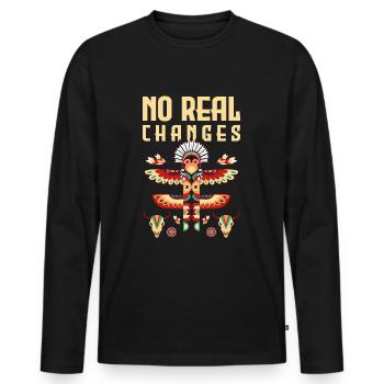 Totem Ritual Rabe Wächter - Männer Premium Bio Langarmshirt - Schwarz - Vorne - Nico (187cm)